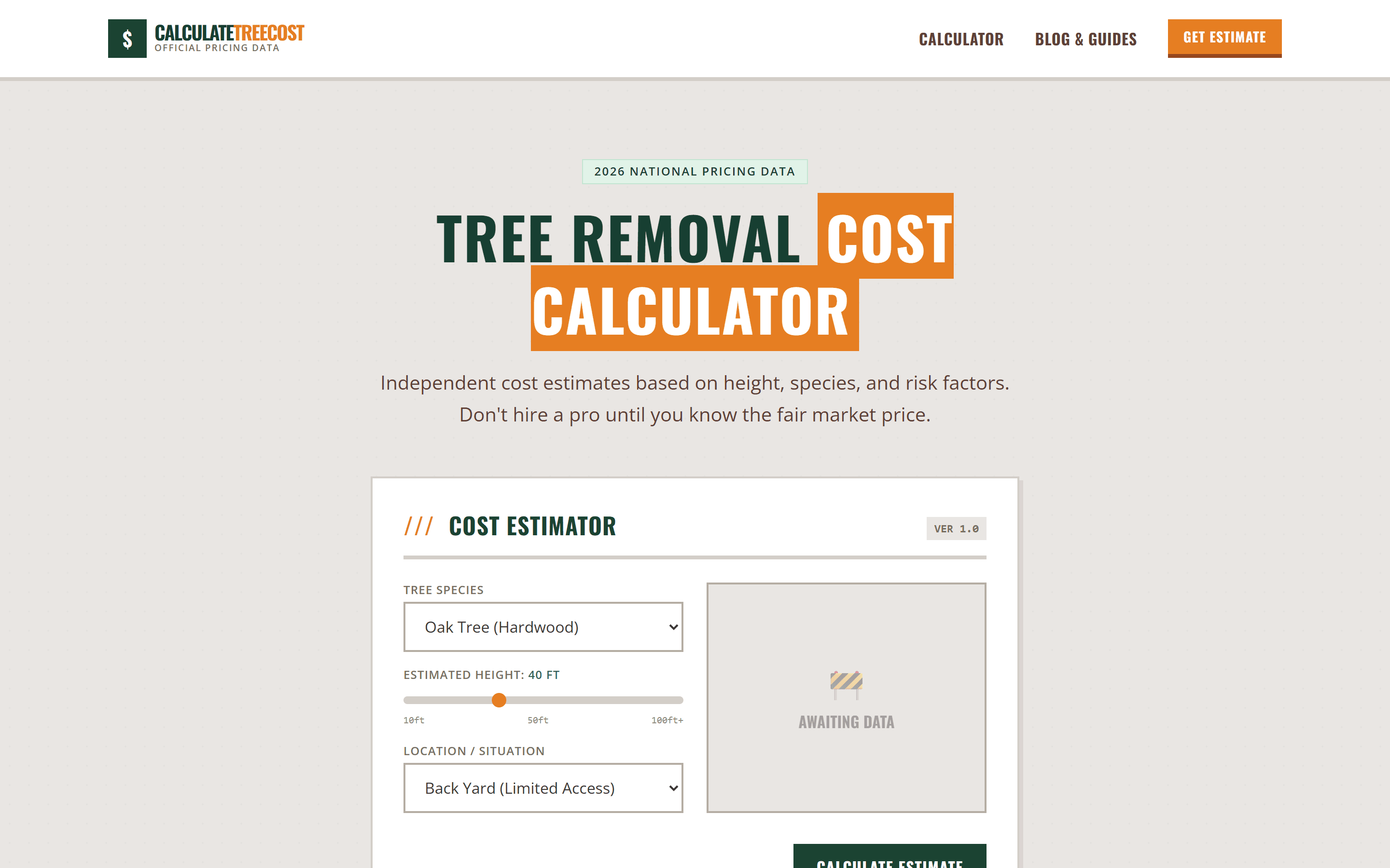 Calculate Tree Cost